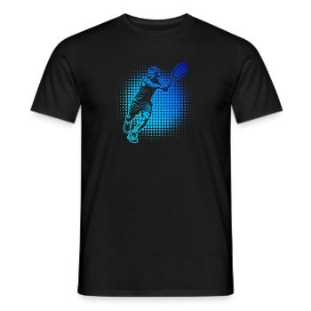 Geschenkidee für einen Tennis mit Tennis - Männer T-Shirt - Schwarz - Vorne - AI Model Male 178 light (178cm)