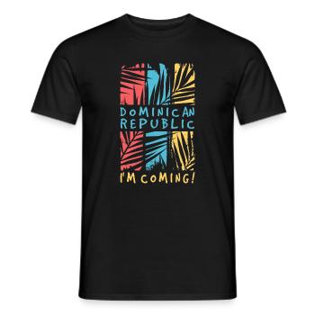 Dominikanische Republik Ich Komme Dom Rep Reise - Männer T-Shirt - Schwarz - Vorne - AI Model Male 178 light (178cm)