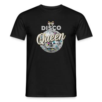 Disco Queen Discokugel Vintage Geburtstag Party - Männer T-Shirt - Schwarz - Vorne - AI Model Male 178 light (178cm)