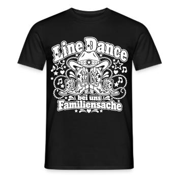 Line Dance Familiensache - Männer T-Shirt - Schwarz - Vorne - AI Model Male 178 light (178cm)