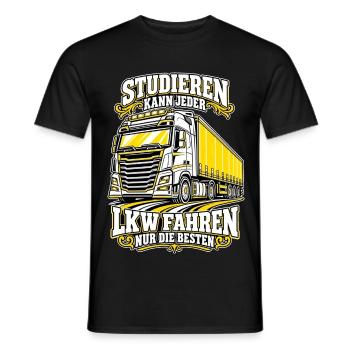 LKW fahren nur die Besten – Fahrerhumor - Männer T-Shirt - Schwarz - Vorne - AI Model Male 178 light (178cm)