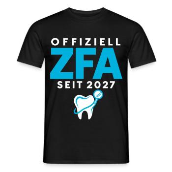 Offiziell ZFA seit 2027 – Zahnmedizin Beruf - Männer T-Shirt - Schwarz - Vorne - AI Model Male 178 light (178cm)