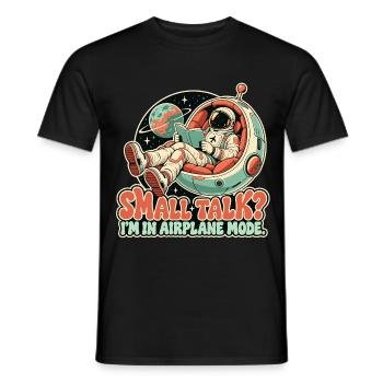 Small Talk im Flugmodus - Männer T-Shirt - Schwarz - Vorne - AI Model Male 178 light (178cm)