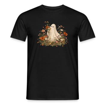 Geist im farbigen Blumenfeld - Männer T-Shirt - Schwarz - Vorne - AI Model Male 178 light (178cm)