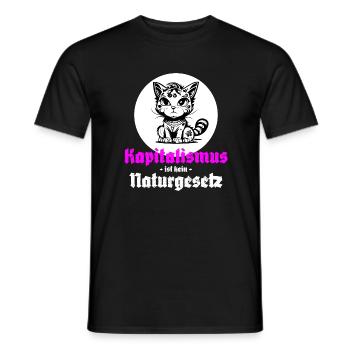Kapitalismus ist kein Naturgesetz - Männer T-Shirt - Schwarz - Vorne - AI Model Male 178 light (178cm)