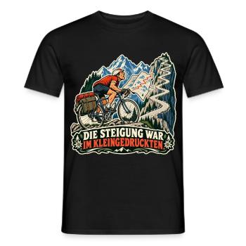 Steigung im Kleingedruckten - Männer T-Shirt - Schwarz - Vorne - AI Model Male 178 light (178cm)