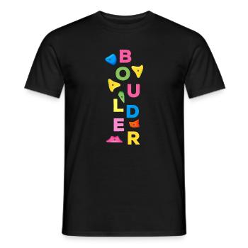 Klettern Bouldern Kletterwand - Männer T-Shirt - Schwarz - Vorne - AI Model Male 178 light (178cm)