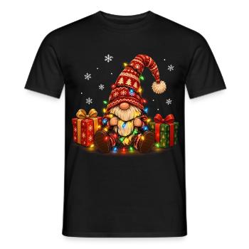 Weihnachtswichtel Zwerge Weihnachten cozy Winter - Männer T-Shirt - Schwarz - Vorne - AI Model Male 178 light (178cm)