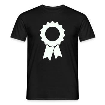 Auszeichnungsbadge mit Kranz - Männer T-Shirt - Schwarz - Vorne - AI Model Male 178 light (178cm)