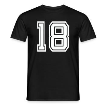 Geometrische 18 Umrisse – Blockstil - Männer T-Shirt - Schwarz - Vorne - AI Model Male 178 light (178cm)