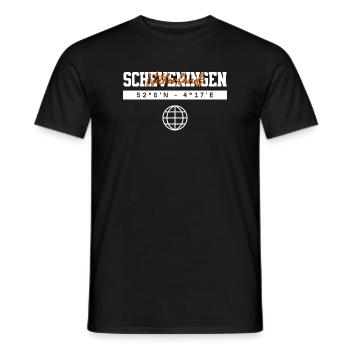 Scheveningen Niederlande Koordinaten Reise - Männer T-Shirt - Schwarz - Vorne - AI Model Male 178 light (178cm)