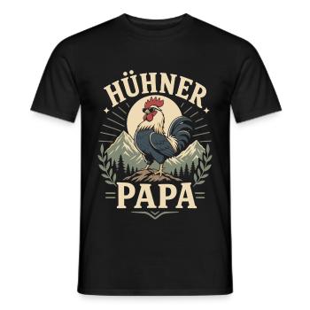Hühner Papa Hühnerbesitzer Design - Männer T-Shirt - Schwarz - Vorne - AI Model Male 178 light (178cm)