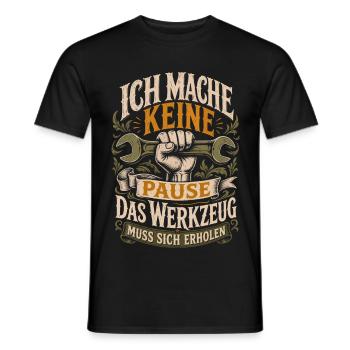 Keine Pause Werkzeug erholt sich - Männer T-Shirt - Schwarz - Vorne - AI Model Male 178 light (178cm)