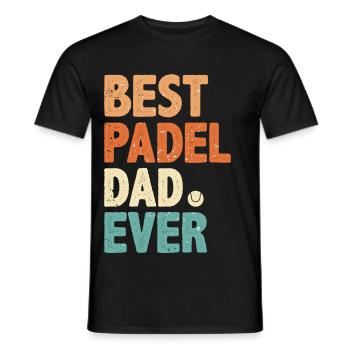 Padel Dad Bester Vater Padel Padelist Spieler - Männer T-Shirt - Schwarz - Vorne - AI Model Male 178 light (178cm)