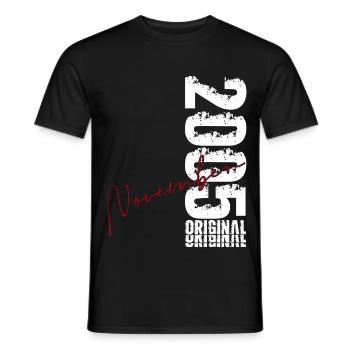21. Geburtstag Geschenk November Original 2005 - Männer T-Shirt - Schwarz - Vorne - AI Model Male 178 light (178cm)