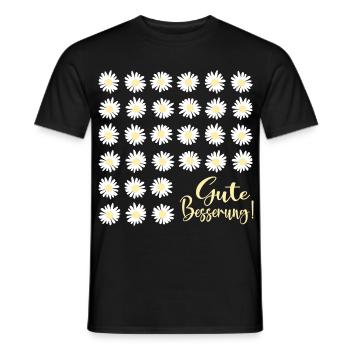 Gute Besserung wünschen, Gänseblümchen - Männer T-Shirt - Schwarz - Vorne - AI Model Male 178 light (178cm)