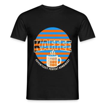 Kaffee und Adventszeit perfekt kombiniert - Männer T-Shirt - Schwarz - Vorne - AI Model Male 178 light (178cm)