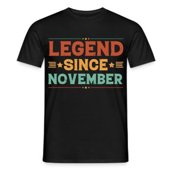 Legend Since November Geburtstagsgeschenk - Männer T-Shirt - Schwarz - Vorne - AI Model Male 178 light (178cm)