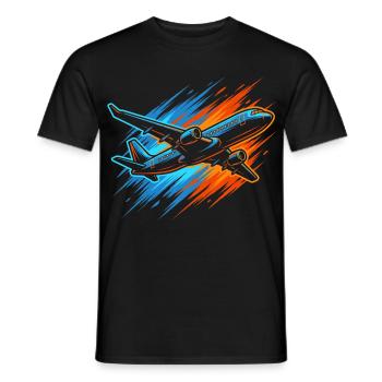 Flugzeug Modellflugzeug Herren Kinder Jungen Pilot - Männer T-Shirt - Schwarz - Vorne - AI Model Male 178 light (178cm)