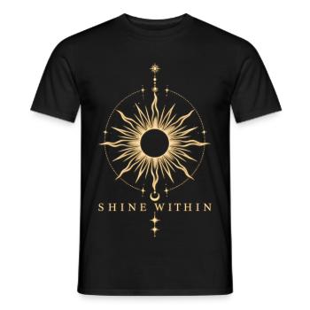 Shine in the Sun-Medaillon - Männer T-Shirt - Schwarz - Vorne - AI Model Male 178 light (178cm)