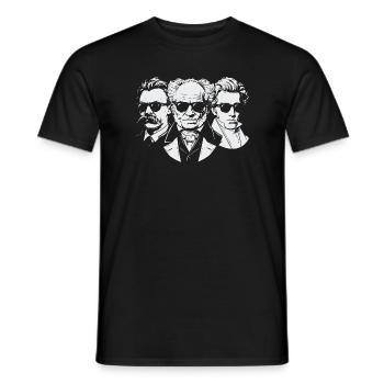 Philosophen des Existentialismus - Männer T-Shirt - Schwarz - Vorne - AI Model Male 178 light (178cm)