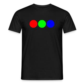 Triaden-Neonkreise - Männer T-Shirt - Schwarz - Vorne - AI Model Male 178 light (178cm)