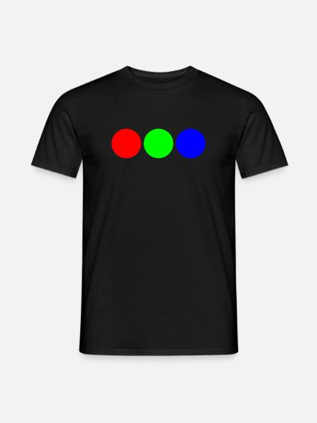 Triaden-Neonkreise - Männer T-Shirt - Schwarz