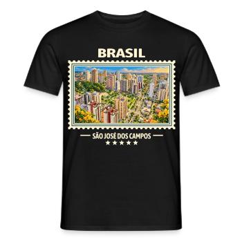 Brasilien São José dos Campos Vintage Reisemarke - Männer T-Shirt - Schwarz - Vorne - AI Model Male 178 light (178cm)