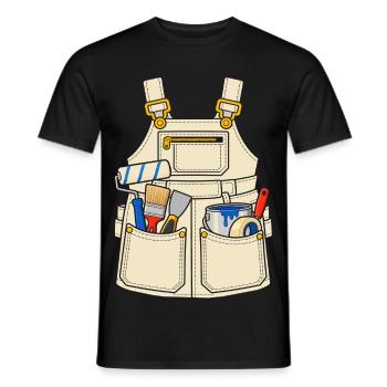 Maler Werkzeugschürze - Männer T-Shirt - Schwarz - Vorne - AI Model Male 178 light (178cm)