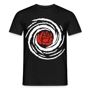 Galaktisches Pink (Weiß) - Männer T-Shirt - Schwarz - Vorne - AI Model Male 178 light (178cm)