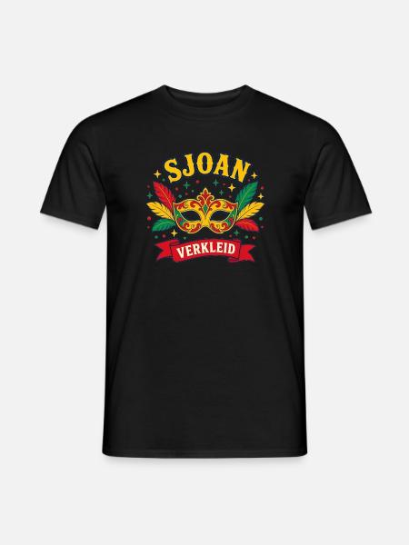 Sjoan verkleid - Vastelaovend - Männer T-Shirt - Schwarz