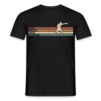 Eat Sleep Box Repeat Für Boxer Boxsport - Männer T-Shirt - Schwarz - Vorne - AI Model Male 178 light (178cm)