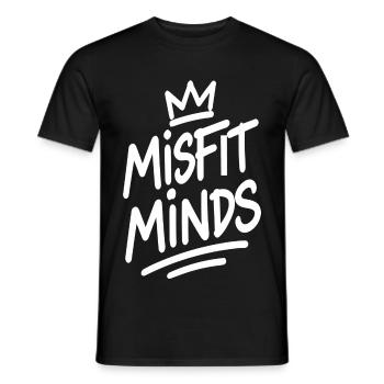 Misfit Minds Spruch - Männer T-Shirt - Schwarz - Vorne - AI Model Male 178 light (178cm)
