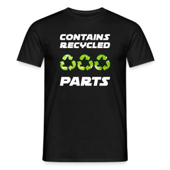 Contains Recycled Parts Organspende Transplantat - Männer T-Shirt - Schwarz - Vorne - AI Model Male 178 light (178cm)