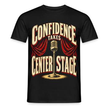 Burlesque Confidence Takes Center Stage - Männer T-Shirt - Schwarz - Vorne - AI Model Male 178 light (178cm)