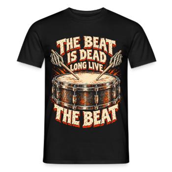Psychobilly Punkrock The Beat Is Dead - Männer T-Shirt - Schwarz - Vorne - AI Model Male 178 light (178cm)