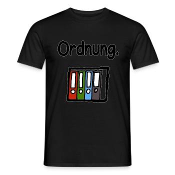 Ordner Ordnung - Männer T-Shirt - Schwarz - Vorne - AI Model Male 178 light (178cm)