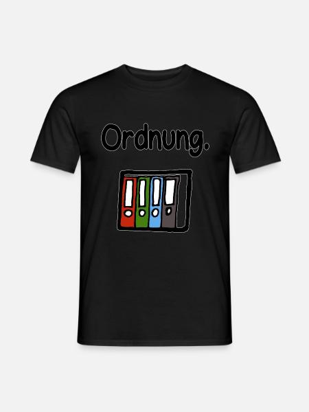 Ordner Ordnung - Männer T-Shirt - Schwarz
