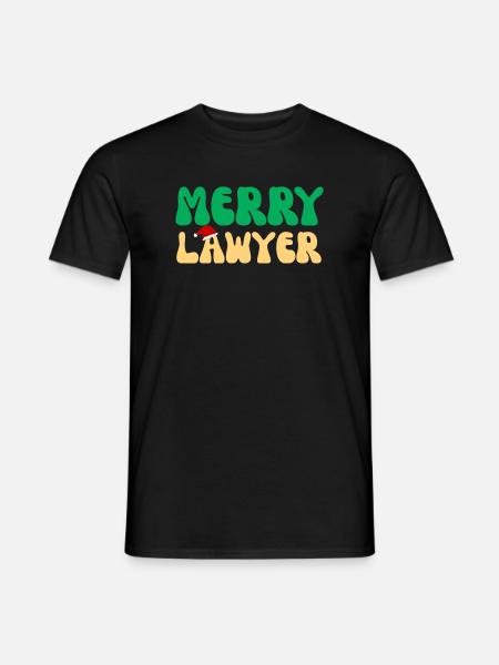 Fröhlicher Anwalt Weihnachtspullover Lustiges Anwaltsweihnachten - Männer T-Shirt - Schwarz