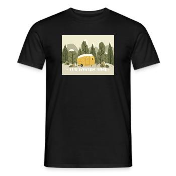 Retro Wohnmobil Winter Ready - Männer T-Shirt - Schwarz - Vorne - AI Model Male 178 light (178cm)