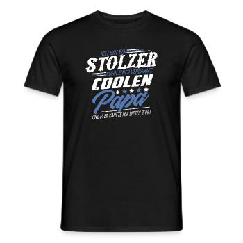Stolzer Sohn eines verdammt coolen Vater - Männer T-Shirt - Schwarz - Vorne - AI Model Male 178 light (178cm)