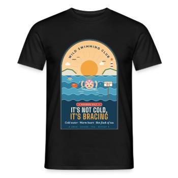 Wilder Schwimmclub Es ist nicht kalt Es ist erfrischend - Männer T-Shirt - Schwarz - Vorne - AI Model Male 178 light (178cm)
