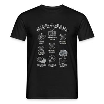 Fahrrad Dinge Die Ich In Meiner Freizeit Mache - Männer T-Shirt - Schwarz - Vorne - AI Model Male 178 light (178cm)