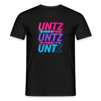 UNTZ UNTZ UNTZ Techno Raver Goa Trance Festival - Männer T-Shirt - Schwarz - Vorne - AI Model Male 178 light (178cm)