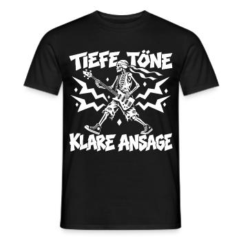 Bassist Skelett Motiv - Männer T-Shirt - Schwarz - Vorne - AI Model Male 178 light (178cm)