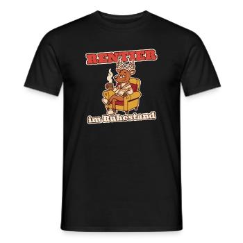 Rentier im Ruhestand Rente - Männer T-Shirt - Schwarz - Vorne - AI Model Male 178 light (178cm)