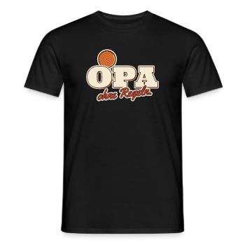 Opa ohne Regeln Enkel Spruch - Männer T-Shirt - Schwarz - Vorne - AI Model Male 178 light (178cm)