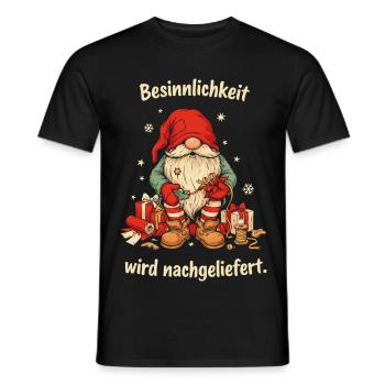 Weihnachtswichtel mit Geschenken - Männer T-Shirt - Schwarz - Vorne - AI Model Male 178 light (178cm)