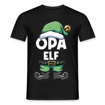 Opa Elf Weihnachtself Elfe Weihnachtsoutfit Set - Männer T-Shirt - Schwarz - Vorne - AI Model Male 178 light (178cm)