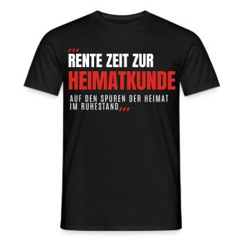 Rente Zeit Zur HEIMATKUNDE - Männer T-Shirt - Schwarz - Vorne - AI Model Male 178 light (178cm)